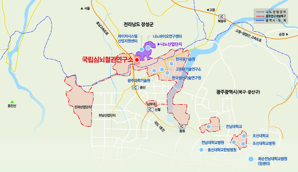 장성군 국립심뇌혈관연구소 건립부지 (사진=장성군)