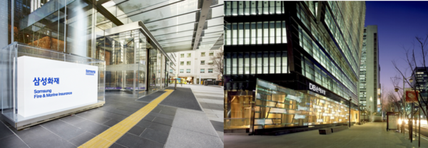 삼성화재(좌측)과 DB손보 사옥 전경. 각사 제공.