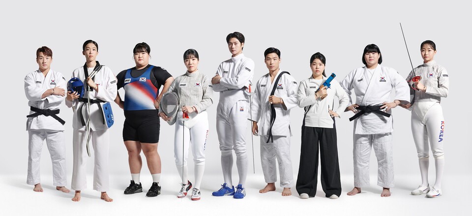 ‘유니세프 팀’ 캠페인에 합류한 2024 파리 올림픽 메달리스트 9인. 유니세프 한국위원회 제공