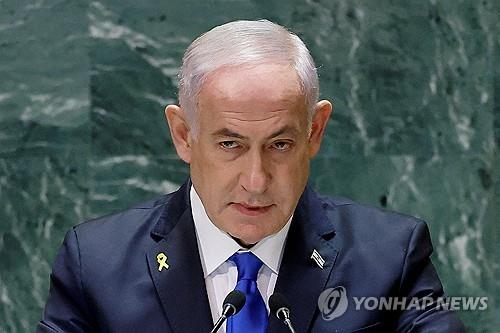 유엔총회에서 연설하는 이스라엘 베냐민 네타냐후 총리(2024.09.27.)(사진=AP/연합뉴스 제공)