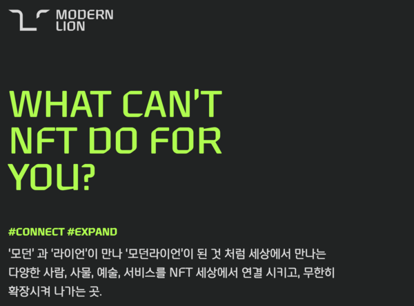 모던라이언 홈페이지.