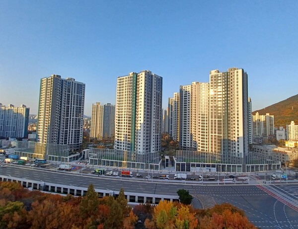 대우건설이 대구광역시 달서구 상인동 1604번지에서 후분양 공급하는 ‘상인 푸르지오 센터파크’ ⓒ스트레이트뉴스 (사진: 김태현 기자)