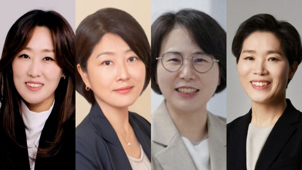 (왼쪽부터)이선영 CJ ENM 커머스부문 대표, 이선정 CJ올리브영 대표, 이영란 동원CNS 대표, 이정애 LG생활건강 대표. 각 사 제공
