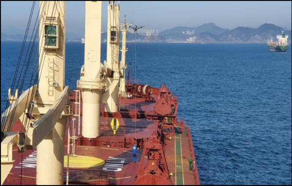 항만 드론 배송 서비스 모습. 부산시 제공