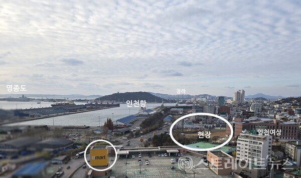 DL건설이 수인분당선 신포역 초역세권에 인천 앞바다의 조망이 가능한 'e편한세상 동인천 베이프런트'(사진 : 건설현장)의 분양에 나선다.(스트레이트뉴스 김태현 선임기자)