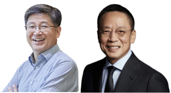 (왼쪽부터) 김이태 삼성카드 대표 내정자, 정태영 현대카드 부회장.