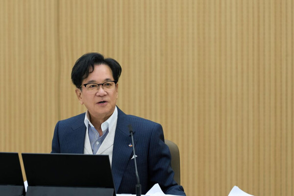 이재현 CJ그룹 회장이 지난달 20일 서울 중구 CJ인재원에서 '그룹 CEO 경영회의'를 진행하는 모습. CJ그룹 제공