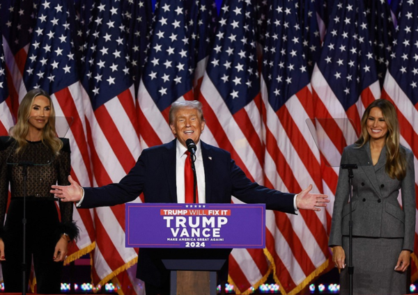 지난달 6일 대선 승리를 선언하는 도널드 트럼프 당선자. 연합뉴스 제공.