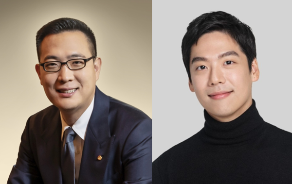 김동선 한화호텔앤드리조트 부사장(왼쪽)과 담서원 오리오그룹 전무. 각 사 제공