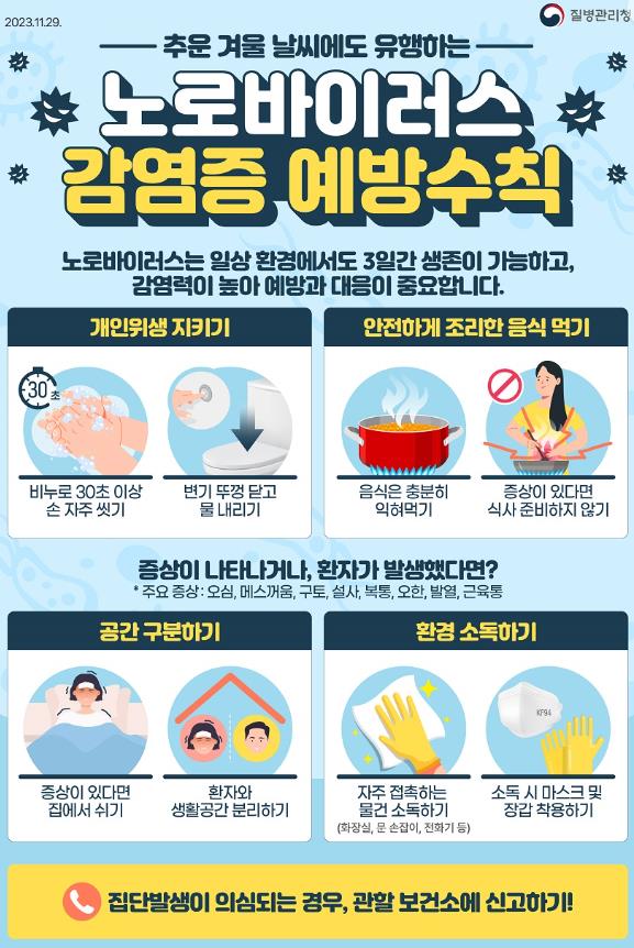 노로바이러스 예방수칙 홍보 포스터 (사진=고흥군)