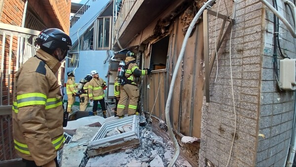사고 현장의 모습. 부산소방재난본부 제공