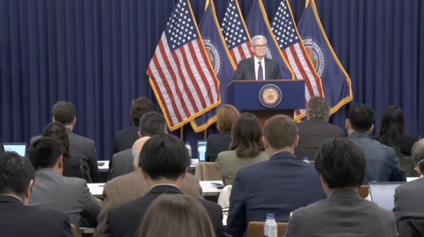 1월 FOMC 이후 제롬 파월 미국 연방준비제도 의장이 기자회견을 한 모습. 연방준비제도 유튜브 채널.