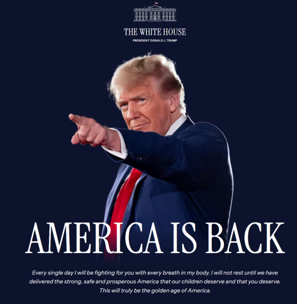 미국 백악관 홈페이지 캡처.