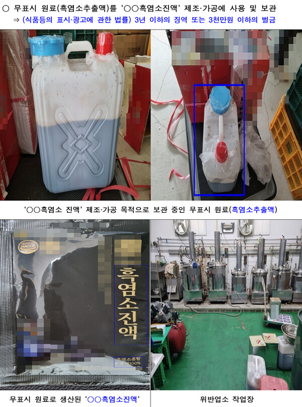 적발된 업체의 모습. 부산시 제공