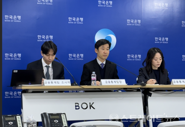 김민수 한국은행 금융통계팀장(왼쪽에서 두 번째).