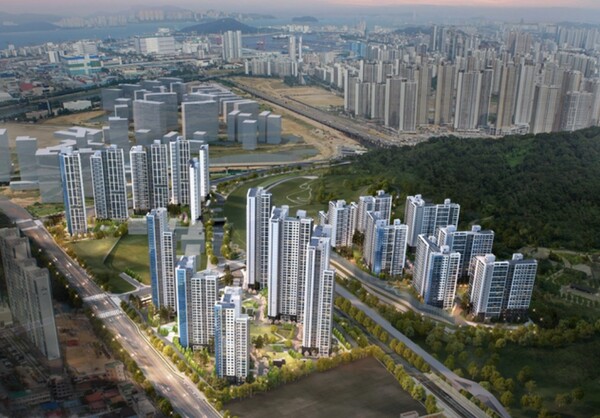 래미안 송도역 센트리폴 전체조감도. 프런티어마루 제공