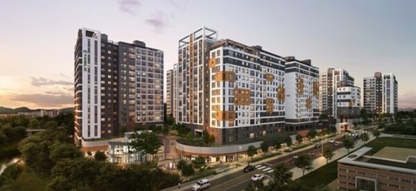 2010년 워크아웃에 이어 1월 6일 또다시 기업회생절차(법정관리)를 신청한 시공능력평가 58위 신동아건설(주)의 검단신도시 파밀리에 엘리프 조감도. 신동아건설 제공