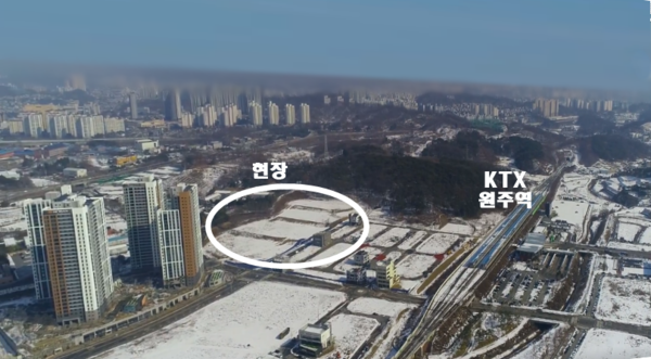 중흥건설그룹 중흥토건이 미분양의 늪인 강원도 원주에서 지난해 유일하게 조기 완판한 무실동 남원주역세권에서 ‘원주역 중흥S-클래스’(사진 건설현장)를 이달에 분양한다.