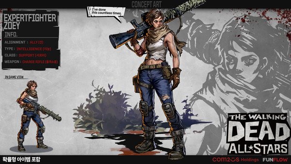 컴투스홀딩스는 수집형 RPG ‘워킹데드: 올스타즈’의 글로벌 업데이트를 진행한다. 컴투스홀딩스 제공