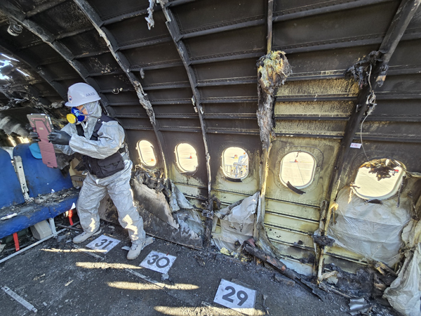 화재 발생 기내 선반 위치. 항공철도사고조사위원회 제공