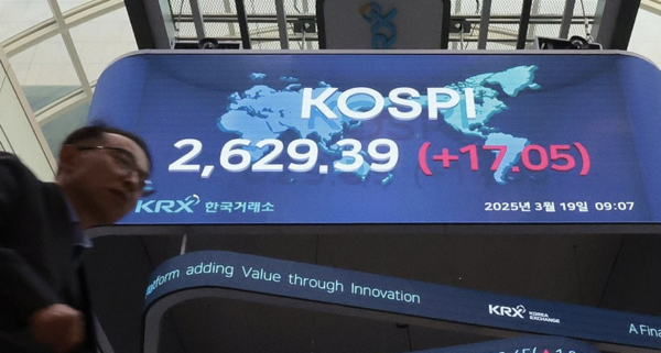 19일 오전 코스피 개장 모습. 연합뉴스 제공.