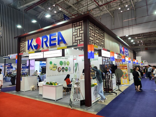 한국농어촌공사가 해외 농업박람회에 참여해 홍보부스를 운영하고 있다. (사진=한국농어촌공사)