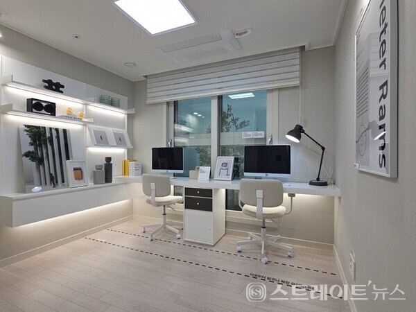 ◇ '원종 휴먼빌 클라츠' 견본주택 내 전용면적 46㎡형 모델룸의 침실2. (사진=이준혁 기자)