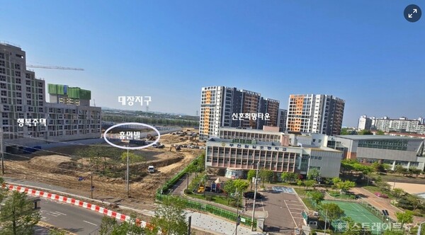 일신건영이 서울 강서구와 불과 700m 떨어진 경기도 부천시 원종지구에 공급하는 '원종 휴먼빌 클라츠'의 건설 현장. 한국부동산원 청약홈은 28일 이 단지 특별공급에서 67%의 소진율을 기록했다고 밝혔다. 김태현 기자