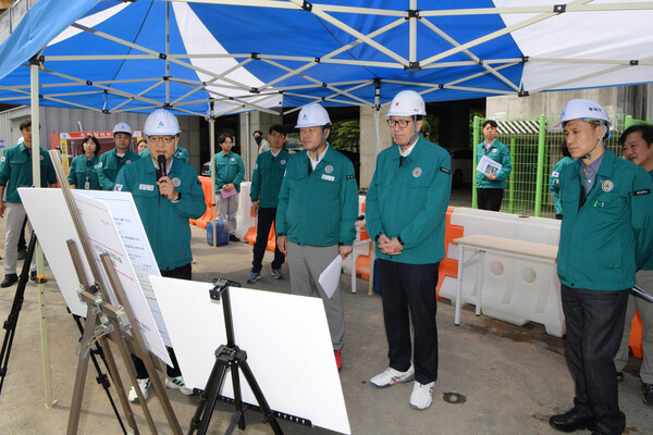 여름철 자연재난 대비 현장 방문(동래구 금정구 일원). 부산시 제공
