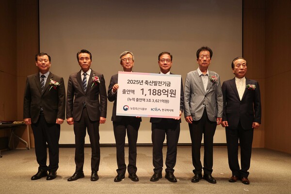 21일 1,188억 원 축산발전기금 출연금 전달 후 단체사진