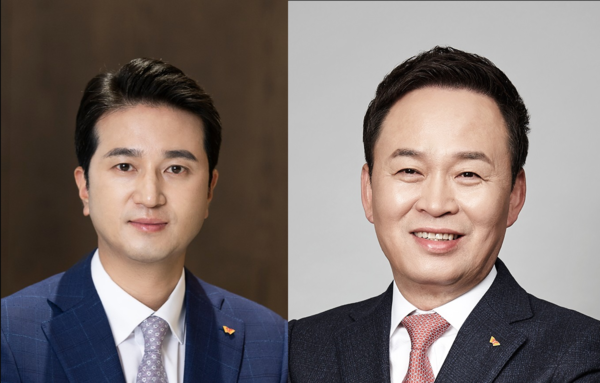 추형욱 SK이노베이션 신임 대표이사(왼쪽)와 장용호 SK이노베이션 신임 총괄사장. SK이노베이션 제공