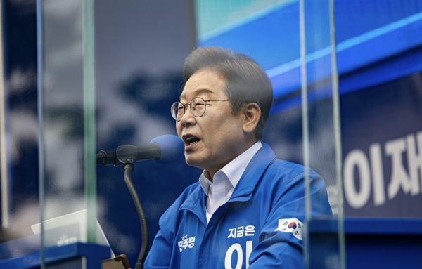 이재명 대선 후보 선거 유세 현장 모습. 연합뉴스 제공.