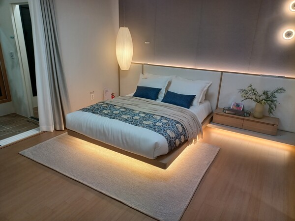 금성백조건설이 경기도 평택시 고덕동 고덕국제화계획지구 A48블록에 공급하는 ‘평택 고덕국제신도시 A48블록 금성백조 예미지’의 84㎡A형 침실. 김태현 기자