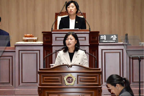 최지현 의원(민주당, 광산1)이 16일 열린 제332회 광주시의회 정례회에서 5분 발언을 통해 금호타이어 화재 후속 조치에 대한 광주시와 금호타이어의 투명하고 적극적인 대응을 촉구했다./최 의원실