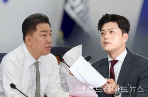 더불어민주당 김병기 원내대표(왼쪽), 국민의힘 김용태 비상대책위원장. 스트레이트뉴스 DB.