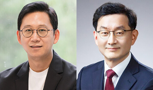 사진 왼쪽에서 배경훈 LG AI연구원장, 과학기술정보통신부 장관 후보와 윤창렬 전 LG 글로벌전략개발원장, 국무조정실장 후보. 연합뉴스