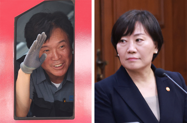 김영훈 고용노동부 장관 후보자(왼쪽), 송미령 농림축산식품부 장관. 연합뉴스. 