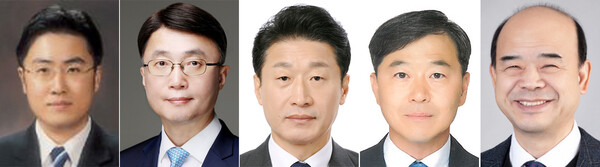 이재명 대통령은 29일 5개 부처 차관 인사를 단행했다. 왼쪽부터 이진수 신임 법무부 차관, 류제명 신임 과기부 제2차관, 이호현 신임 산업부 제2차관, 이형훈 신임 복지부 제2차관, 이상경 신임 국토부 제1차관. 대통령실. 