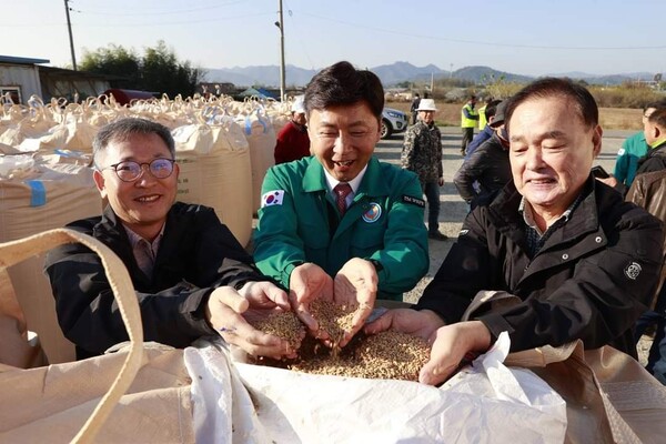 김철우 군수 수매현장 방문.사진/보성군