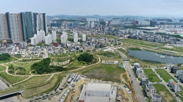 경기 평택시 고덕국제업무도시 전경. 대보건설이 분양 중인 경기도 평택고덕국제업무지구 A4블록은 고덕 1단계 중 가장 북단에 자리한다.