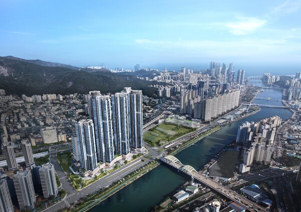 ◇'르엘 리버파크 센텀' 광역조감도. (이미지=롯데건설)