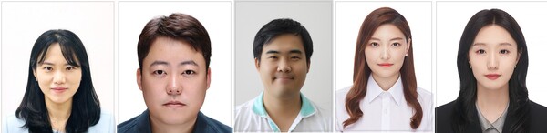 (왼쪽부터)최우수상 이희정, 우수상 최고봉, 장려 김상일, 우수 강보람, 장려 주성진. ⓒ사천시