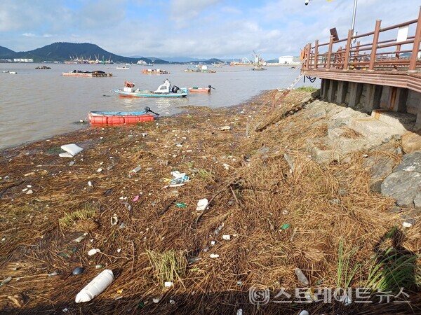 해양쓰레기 현장.사진/목포시