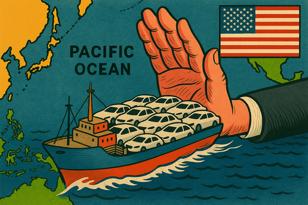 한국의 자동차 수출 운명이 미국과의 관세협상 결과에 따라 달라질 전망이다. 생성형AI로 제작한 이미지.