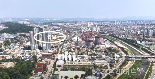 대우건설과 GS건설이 충북 청주시 서원구 사직1 주택재개발구역에서 분양에 나선 '청주 센텀 푸르지오 자이'의 입지. 