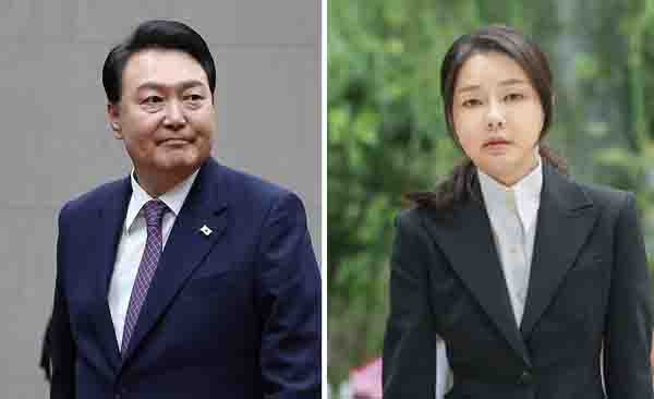 윤석열 전 대통령, 배우자 김건희 씨. 연합뉴스.  