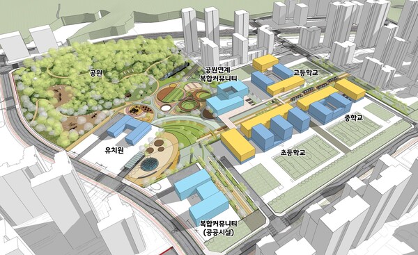교육부 공모 사업에 선정된 경기도 3기 신도시 남양주 왕숙2지구 복합커뮤니티센터 건립사업 조감도.경기도 제공.