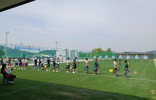 진주스포츠파크 양궁장의 모습. ⓒ진주시