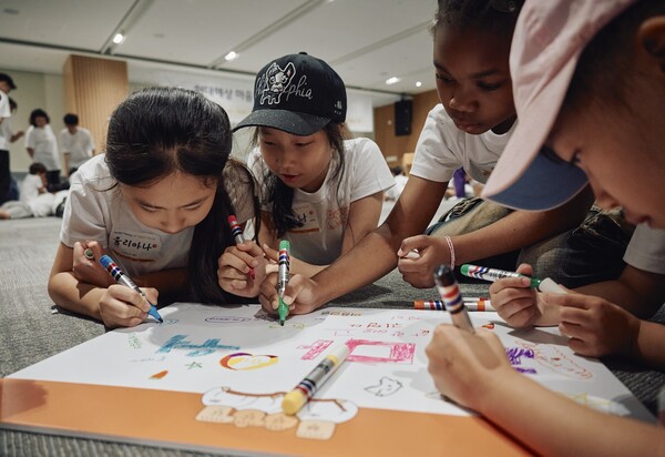 현대해상 천안사옥에서 열린 ‘마음한글’ 여름방학 프로그램. 현대해상 제공.