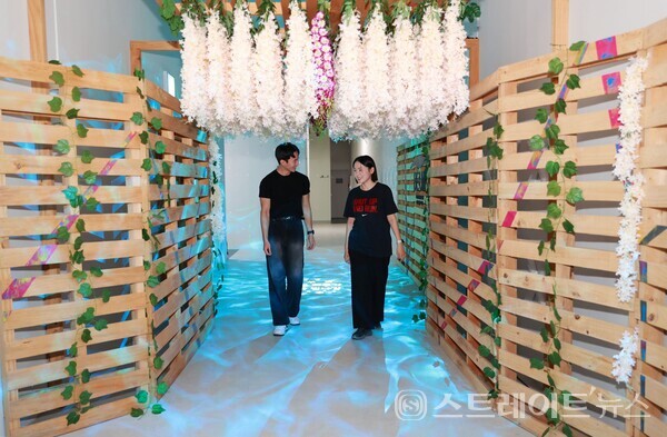 보성군이 전면 리모델링한 봇재 3층의 새로운 카페 공간. 탁 트인 창을 통해 차밭의 아름다운 경관을 감상하며 힐링할 수 있다. 보성군